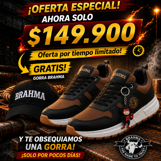 🔥 PROMO 2x1 Zapato Brahma + Gorra GRATIS